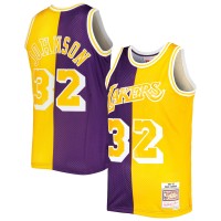 Игровая форма  Magic Johnson Los Angeles Lakers Mitchell & Ness Hardwood Classics 1984-85 Split Swingman - Purple/Gold