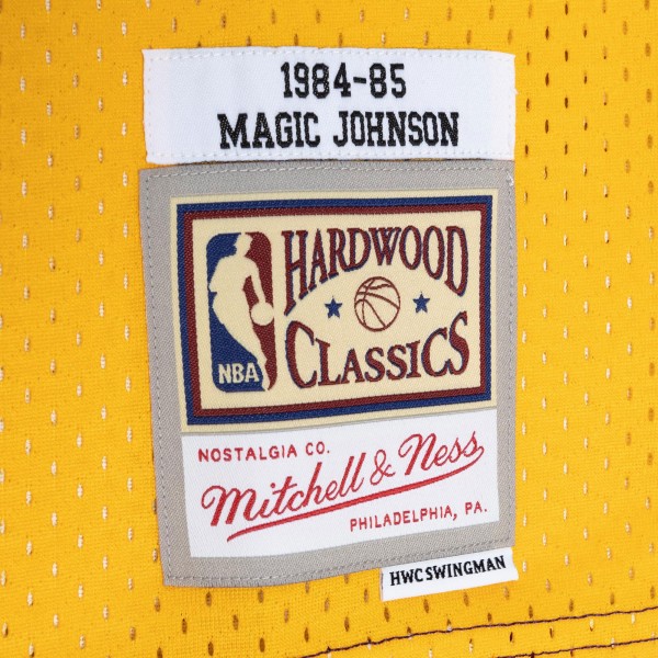 Игровая форма  Magic Johnson Los Angeles Lakers Mitchell & Ness Hardwood Classics 1984-85 Split Swingman - Purple/Gold
