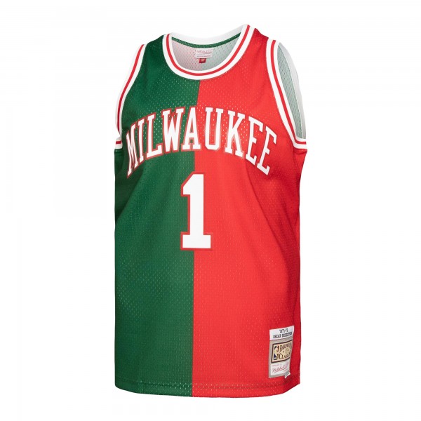 Игровая форма  Oscar Robertson Milwaukee Bucks Mitchell & Ness Hardwood Classics 1971-72 Split Swingman - Green/Red