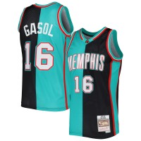 Игровая форма  Pau Gasol Memphis Grizzlies Mitchell & Ness Hardwood Classics 2001-02 Split Swingman - Black/Turquoise