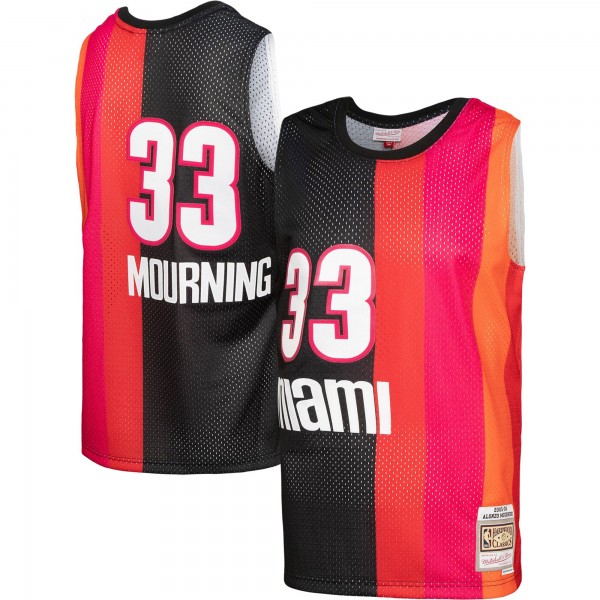 Игровая форма  Alonzo Mourning Miami Heat Mitchell & Ness Hardwood Classics 2005-06 Split Swingman - Black/Red