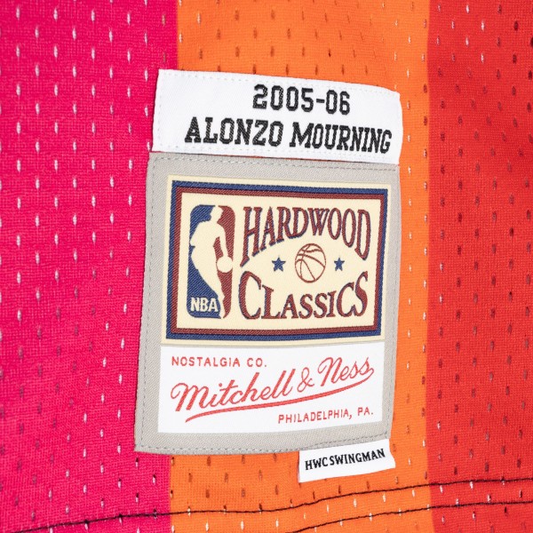Игровая форма  Alonzo Mourning Miami Heat Mitchell & Ness Hardwood Classics 2005-06 Split Swingman - Black/Red