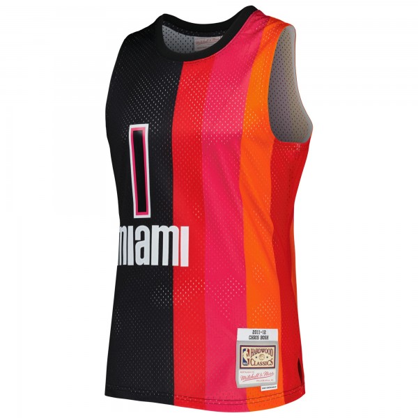 Игровая форма  Chris Bosh Miami Heat Mitchell & Ness Hardwood Classics 2011-12 Split Swingman - Black/Red