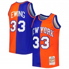 Игровая форма  Patrick Ewing New York Knicks Mitchell & Ness Hardwood Classics 1991-92 Split Swingman - Blue/Orange