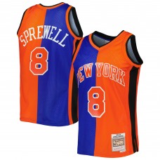 Игровая форма  Latrell Sprewell New York Knicks Mitchell & Ness Hardwood Classics 1998-99 Split Swingman - Blue/Orange