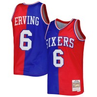 Игровая форма  Julius Erving Philadelphia 76ers Mitchell & Ness Hardwood Classics 1982-83 Split Swingman - Royal/Red