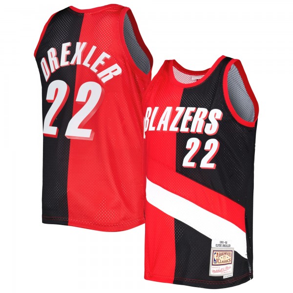 Игровая форма  Clyde Drexler Portland Trail Blazers Mitchell & Ness Hardwood Classics 1991/92 Split Swingman - Red/Black