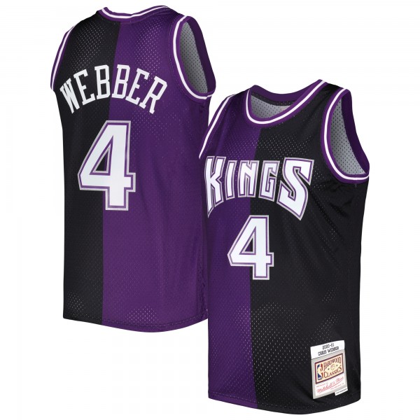 Игровая форма  Chris Webber Sacramento Kings Mitchell & Ness Hardwood Classics 2000-01 Split Swingman - Purple/Black