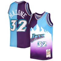 Игровая форма  Karl Malone Utah Jazz Mitchell & Ness Hardwood Classics 1996/97 Split Swingman - Purple/Turquoise