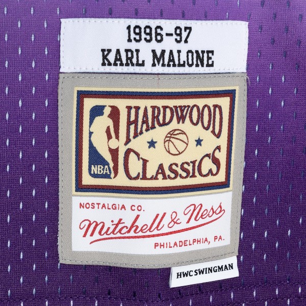 Игровая форма  Karl Malone Utah Jazz Mitchell & Ness Hardwood Classics 1996/97 Split Swingman - Purple/Turquoise