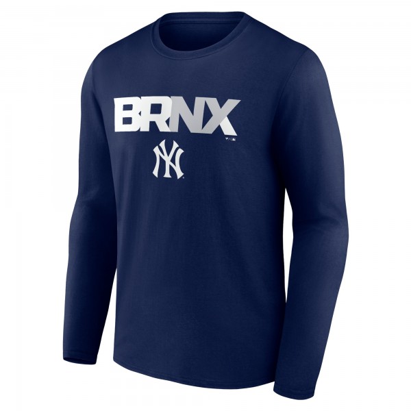New York Yankees Navy BRNX NY Long Sleeve T-Shirt