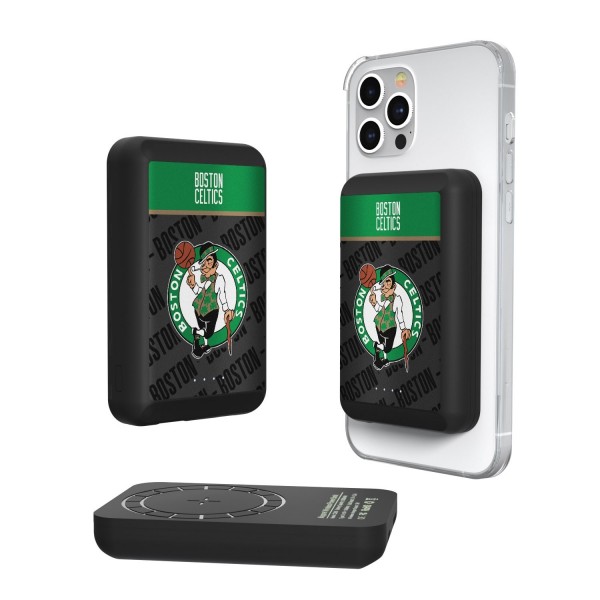 Boston Celtics Endzone Design 5000mAh Wireless Mag Power Bank