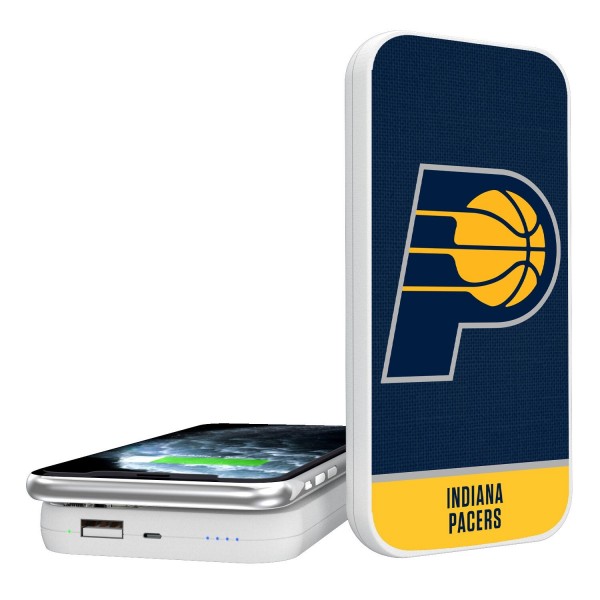 Indiana Pacers Endzone Design 5000 mAh Legendary Design Wireless Power Bank