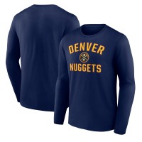 Футболка с длинным рукавом Denver Nuggets Navy Victory Arch Team