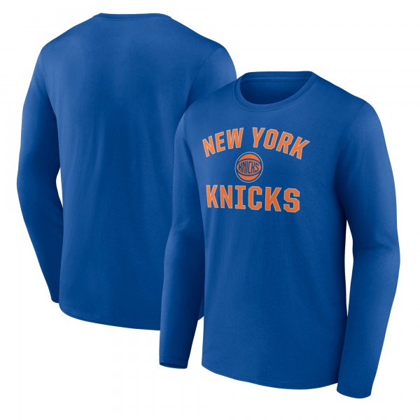 New York Knicks Royal Victory Arch Team Long Sleeve T-Shirt