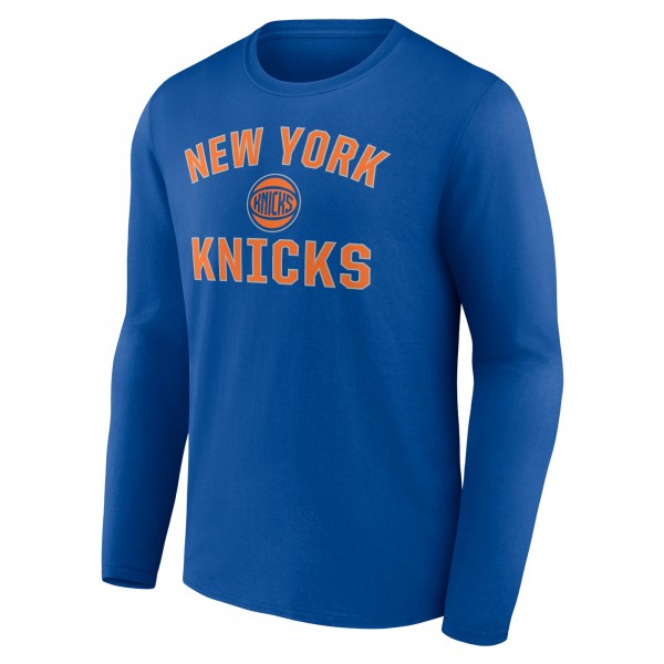 New York Knicks Royal Victory Arch Team Long Sleeve T-Shirt