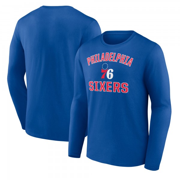 Philadelphia 76ers Royal Victory Arch Team Long Sleeve T-Shirt