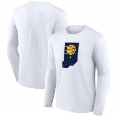 Indiana Pacers White Alternate Logo Long Sleeve T-Shirt