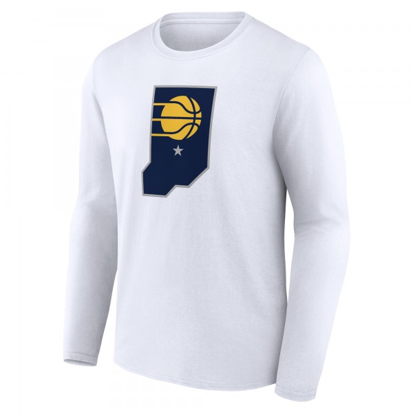 Indiana Pacers White Alternate Logo Long Sleeve T-Shirt