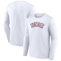 Футболка с длинным рукавом Oklahoma City Thunder White Alternate Logo
