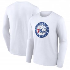 Philadelphia 76ers White Alternate Logo Long Sleeve T-Shirt
