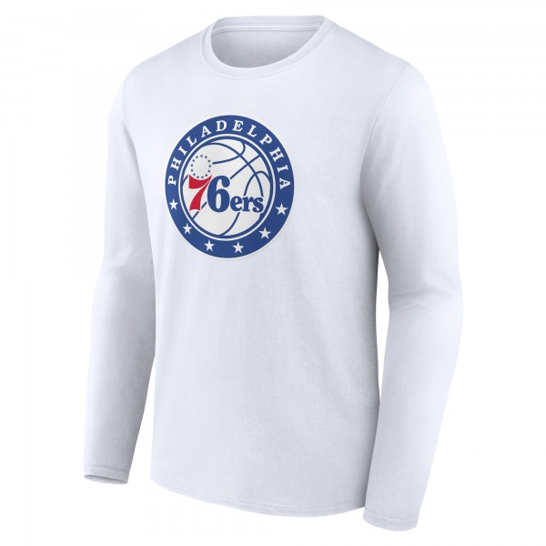 Philadelphia 76ers White Alternate Logo Long Sleeve T-Shirt