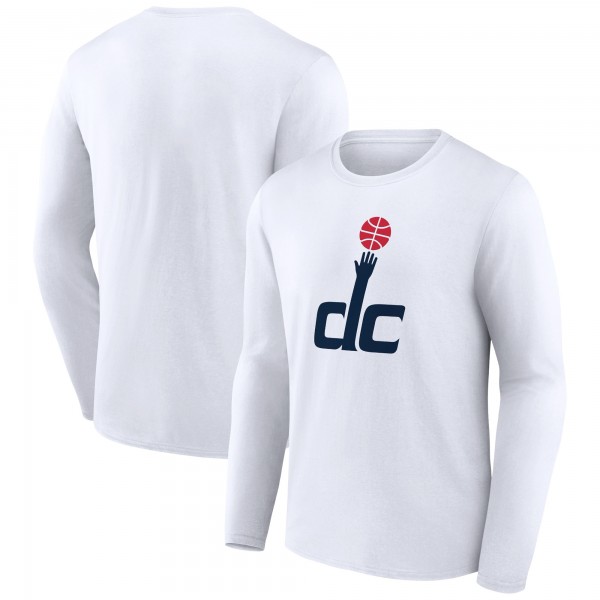 Washington Wizards White Alternate Logo Long Sleeve T-Shirt