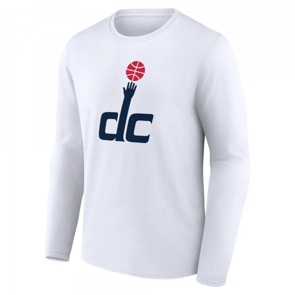 Washington Wizards White Alternate Logo Long Sleeve T-Shirt