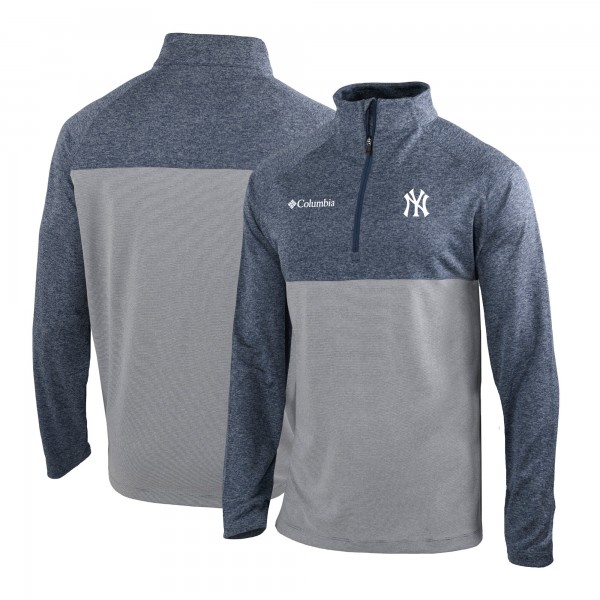 Толстовка на короткой молнии New York Yankees Columbia Omni-Wick Rockin It - Navy