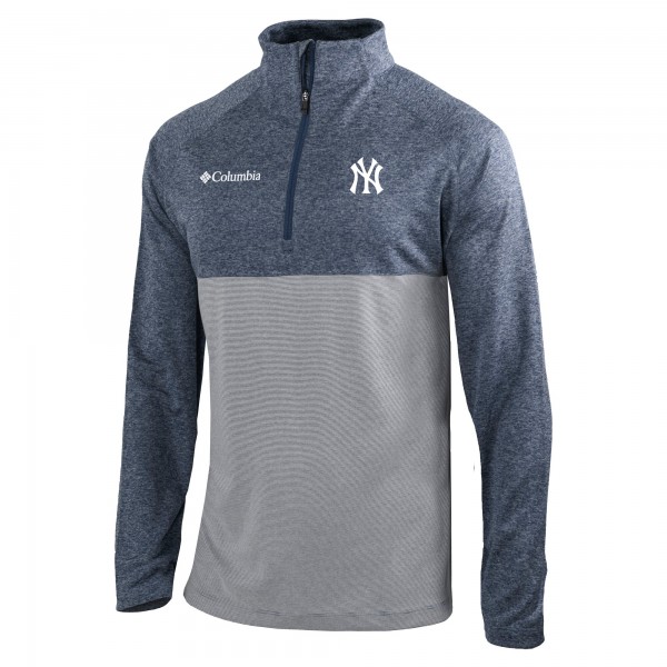 Толстовка на короткой молнии New York Yankees Columbia Omni-Wick Rockin It - Navy
