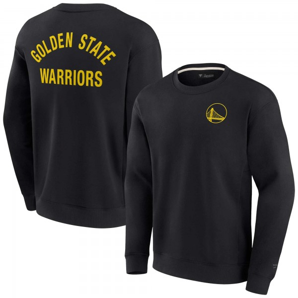 Unisex Golden State Warriors Fanatics Black Elements Super Soft Fleece Pullover Sweatshirt