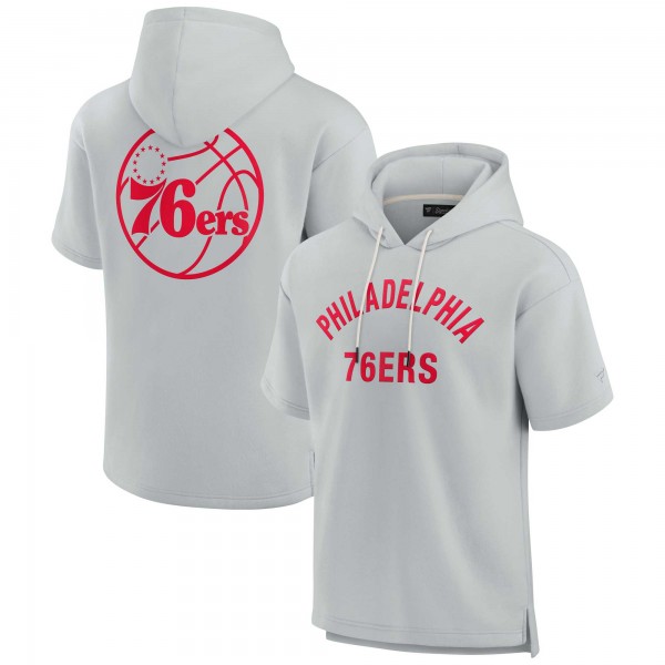 Футболка с капюшоном Philadelphia 76ers Fanatics Signature Unisex Super Soft Fleece - Gray