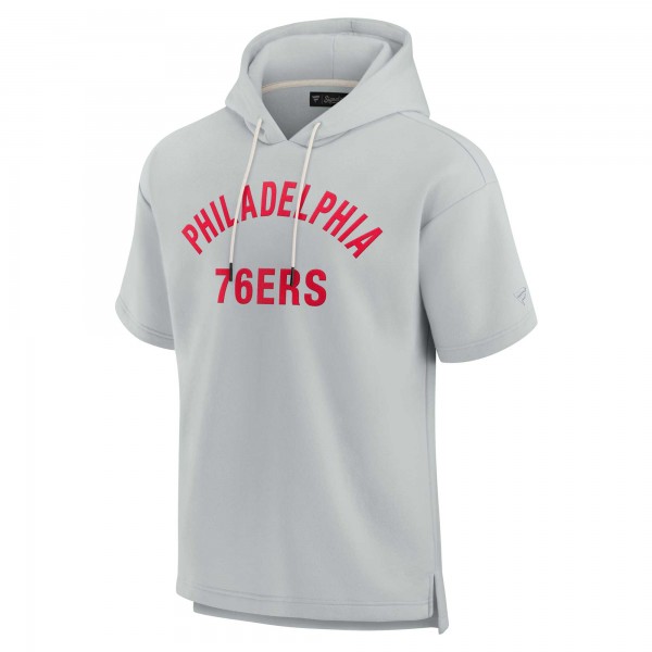Футболка с капюшоном Philadelphia 76ers Fanatics Signature Unisex Super Soft Fleece - Gray