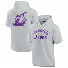 Футболка с капюшоном Los Angeles Lakers Fanatics Signature Unisex Super Soft Fleece - Gray
