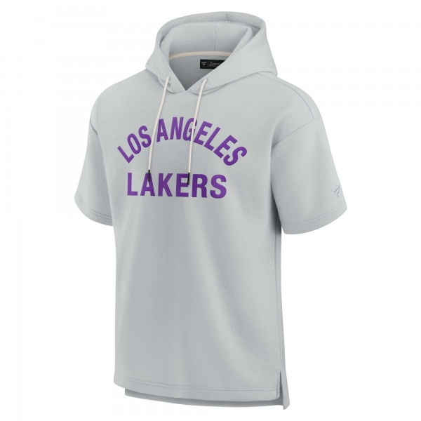 Футболка с капюшоном Los Angeles Lakers Fanatics Signature Unisex Super Soft Fleece - Gray