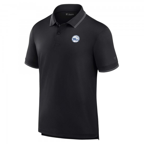 Philadelphia 76ers Fanatics Black Front Office Pique Polo