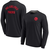 Футболка с длинным рукавом Philadelphia 76ers Fanatics Signature Unisex Super Soft - Black