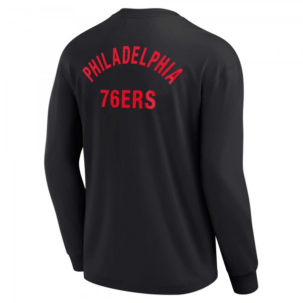 Футболка с длинным рукавом Philadelphia 76ers Fanatics Signature Unisex Super Soft - Black