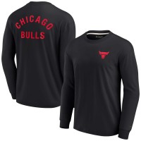 Футболка с длинным рукавом Chicago Bulls Fanatics Signature Unisex Super Soft - Black