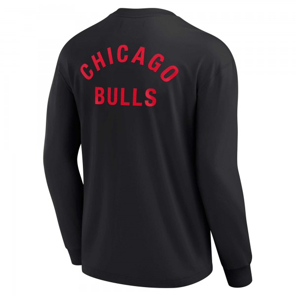 Футболка с длинным рукавом Chicago Bulls Fanatics Signature Unisex Super Soft - Black