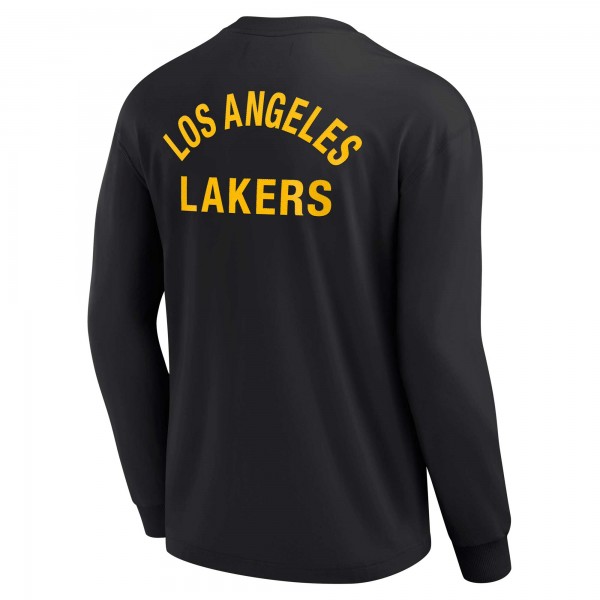 Футболка с длинным рукавом Los Angeles Lakers Unisex Elements Super Soft - Black