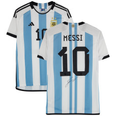 Джерси с автографом Lionel Messi Argentina National Team Fanatics Authentic 2022-23 Home