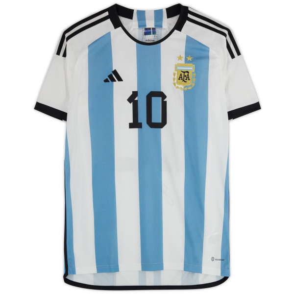 Джерси с автографом Lionel Messi Argentina National Team Fanatics Authentic 2022-23 Home