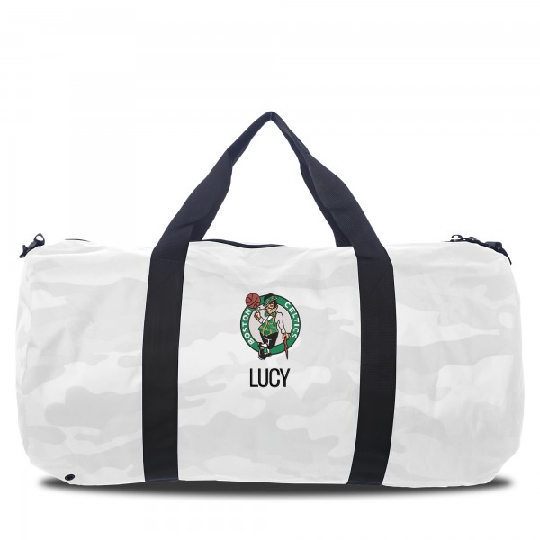 Именная спортивная сумка Boston Celtics White Camo Print