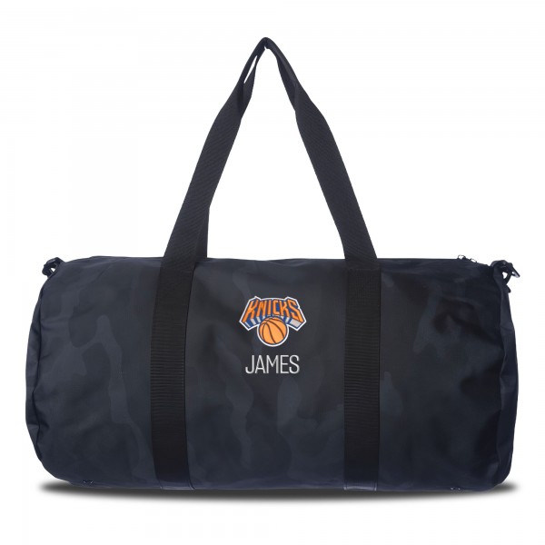 Именная спортивная сумка New York Knicks Navy Camo Print