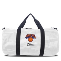 Именная спортивная сумка New York Knicks White Camo Print