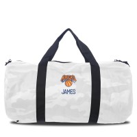 Именная спортивная сумка New York Knicks White Camo Print