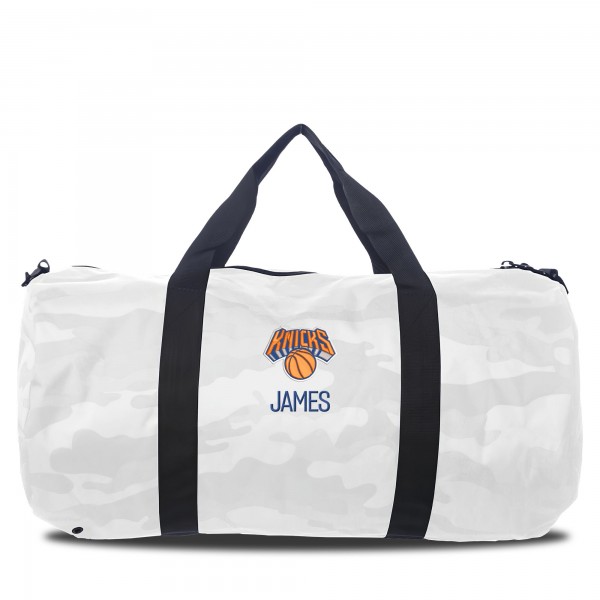 Именная спортивная сумка New York Knicks White Camo Print