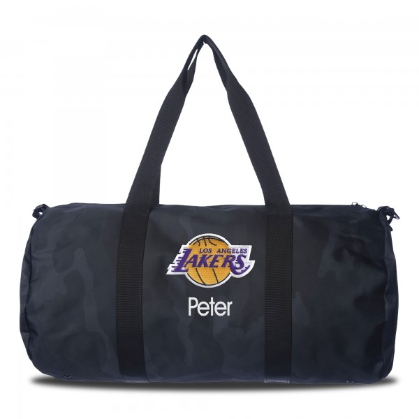 Именная спортивная сумка Los Angeles Lakers Navy Camo Print
