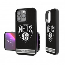 Чехол на телефон Brooklyn Nets Personalized Stripe Design iPhone
